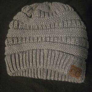 C.C. Beanie Womens Light Gray Knit Hat